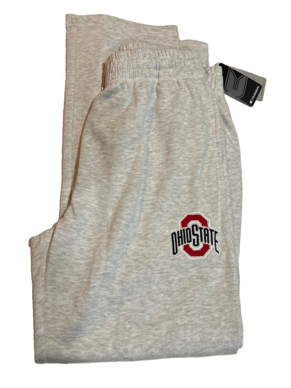 NEW Ohio State Buckeyes Colosseum Gray Drawstring Pockets Sweatpants Men's L